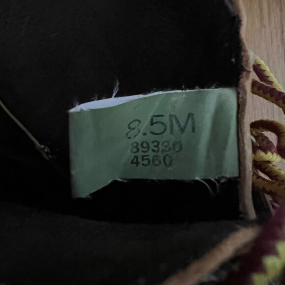 Timberland Size 8.5 M Tan Leather Lace-Up Wedge Heel Ankle Bootie Boots Shoes - Picture 11 of 16